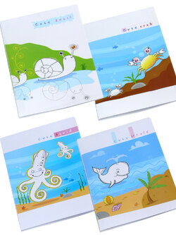 แฟ้มแคตตาล็อก A4 20 ช่อง ปกลายสัตว์ทะเล