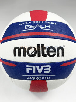 (ของแท้ 100%) วอลเลย์บอล Molten V5B5000 ลูกวอลเลย์บอลชายหาด หนังPU เบอร์5 เย็บด้วยเครื่องจักร