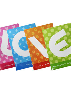 แฟ้มซอง A4 พิมพ์ลายชุด L-O-V-E