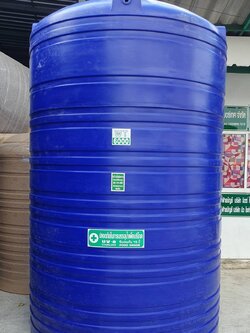 ถังน้ำ 6000 ลิตร สีน้ำเงิน ราคาพร้อมส่งกทม.และปริมณฑล 14265 แถมลูกลอย มีมอก.รับประกัน15ปี วัสดุFOODGRADE สำหรับบรรจุน้ำดื่มน้ำใข้