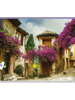 Jigsaw Puzzle ตัวต่อจิ๊กซอว์ 500 ชิ้น T038 Landscapes วิวธรรมชาติ Village Flower รูปหมู่บ้านและดอกไม้ MagicLand6
