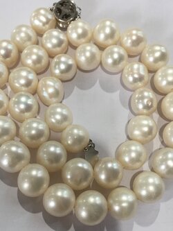 สร้อยคอไข่มุกแท้ 10.5-11.5 มิล มุกขนาดใหญ่ สีขาว