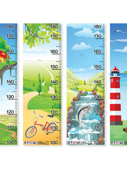 Height Measurement Charts 100-180 cm. Natures Pattern