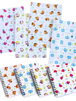 สมุดเขียน ปกพลาสติก ลายการ์ตูน