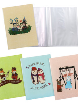 แฟ้มแคตตาล็อก A4 20 ช่อง ปกลายวินเทจ