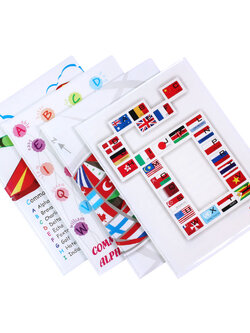 แฟ้มแคตตาล็อก A4 10 ช่อง ปกลาย Flag-Words