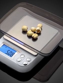 DM.3 เครื่องชั่งความละเอียดทศนิยมสองตำแหน่ง 0.01-500 กรัม รุ่น DM.3 (ใช้ถ่าน AA 2 ก้อน)