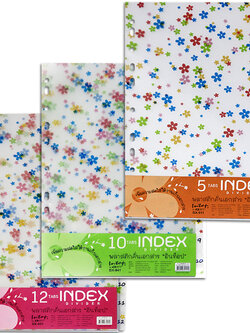 Numbered Tabs Index Divider A4 with Flower Pattern Printed