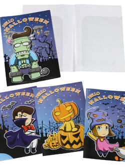 แฟ้มพับ A4 มีช่องใส่เอกสาร พิมพ์ลายเฮลโลฮาโลวีน