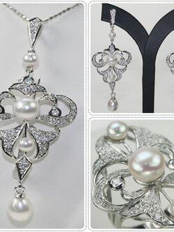 ชุดเซ็ตตัวเรือนไข่มุกแท้