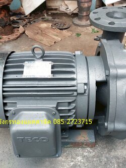 ปั๊มน้ำหอยโข่ง Teco ขนาด 7.5 แรง ใช้ไฟสามเฟส 380V ท่อน้ำเข้า 3 นิ้ว ออก 3 นิ้ว ได้ปริมาณน้ำ 800 ลิตรต่อนาที ส่งสูง 17 เมตร หัวปั๊มเหล็กหล่อ สภาพสวย เดิมๆ เก็บสีอย่างเดียว มอเตอร์เดิม