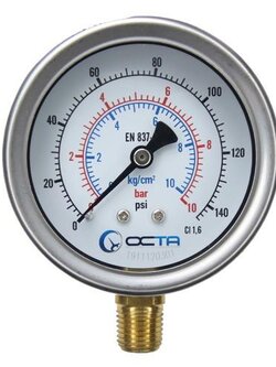 INV2024010009 "OCTA" PRESSURE GAUGE BRASS BOTTOM (GB63)