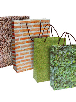 Shopping Bag with rope handle Nature Texture Pattern