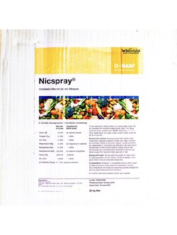 Nicspray ผงจุลธาตุคีเลต รวมธาตุอาหาร รอง+เสริม นิค-สเปรย์ (BASF) แบบบรรจุ 1 กิโลกรัม (R)