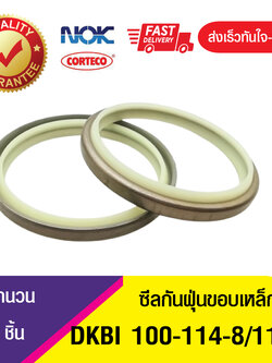 DKBI NOK 100-114-8/11ซีลกันฝุ่นขอบเหล็ก , ซีลกันฝุ่นNOK , ซีลกันฝุ่นไฮดลอลิค (1ชิ้น)