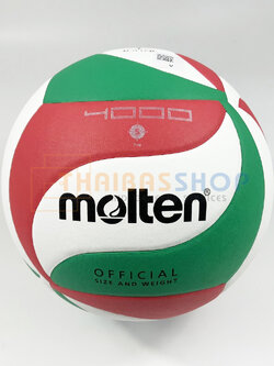 (ของแท้ 100%) ลูกวอลเลย์บอล ลูกวอลเล่ย์ Molten V5M4000 ของแท้ 100% size 5 หนัง PU คุณภาพหนังนิ่ม วอลเลย์บอล ใช้แข่งขัน