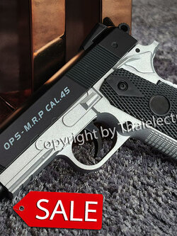 ปืนอัดลมเหล็ก C9 สีทูโทน ชักยิงทีล่ะนัด ลำกล้องยาว 6 นิ้ว หนัก 343 กรัม ใช้ลูกกระสุนพลาสติก 6 มิล