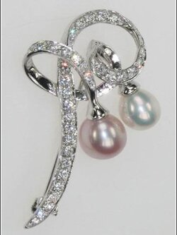 เข็มกลัดติดเสื้อ ไข่มุกแท้