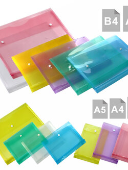 ซองกระดุม ขยายข้าง สีใส