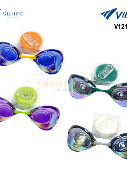 (ของแท้ 100%) VIEW แว่นตาว่ายน้ำ รุ่น V121SAM แว่นแข่งขัน ได้รับ FINA APPROVED ป้องกันรังสี UV