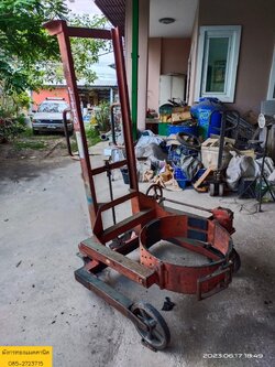 รถยกของ ขนาดเส้นผ่าศูนย์กลางวงกลม(ถัง) 60 ซม. ยกสูง 200 ซ.ม. มีพวงมาลัยและเกียร์ทด