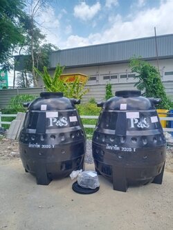 ถังบำบัดน้ำเสีย ขนาด 2000 ลิตร P&S -ทรงหยดน้ำ พร้อมอุปกรณ์ครบชุด ส่งฟรี กทม.ปริมลฑล ส่งตามเส้นทาง อ.เมืองระยอง,จ.เพชรบุรี,จ.สุพรรณบุรี ,สระบุรี ราชบุรี จังหวัดใกล้เคียงสอบถามเส้นทางเพิ่ม