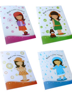 แฟ้มแคตตาล็อก A4 20 ช่อง ปกลาย Happy Season