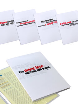 แฟ้มแคตตาล็อก A4 20 ช่อง ปกลายคำคม