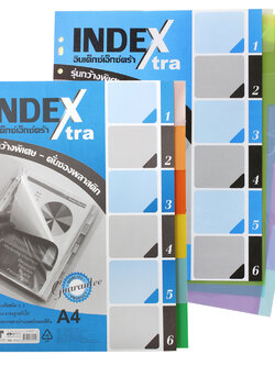 6 Tabs Index Divider A4 Multi Colors Extra