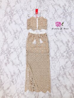 VN Set เซ็ทเสื้อกับกระโปรงแสนสวย รุ่นนี้สวยเซ็กซี่และดูผู้ดีมากแม่