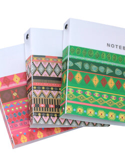 สมุดเขียนบันทึก 2ห่วง ปกพลาสติก ลาย Bohemian