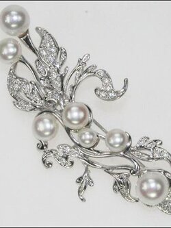 เข็มกลัดติดเสื้อ ไข่มุกแท้