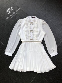 Korea Dress เดรสอัดพลีทสุดหรู รุ่นนี้ใช้คำว่าสวยเปลืองมาก