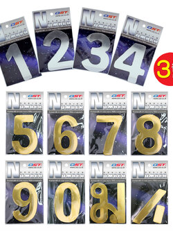 แผ่นตัวเลข ตัวอักษร 0-9 ม. -/ 3นิ้ว