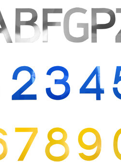 แผ่นตัวเลข ตัวอักษร สูง 30 ซม.