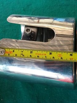 ปลายท่อสแตนเลส ยาว 10 ซม. รูท่อ 5.5 ซม.