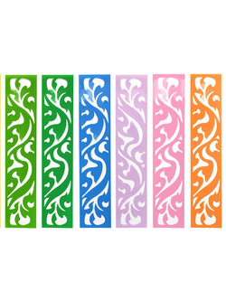 Plastic Ribbons for Decoration Tradition Thai Art Pattern Bright Color PR-711