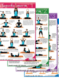 โปสเตอร์ความรู้ โยคะเพื่อสุขภาพ พิมพ์บนพลาสติก