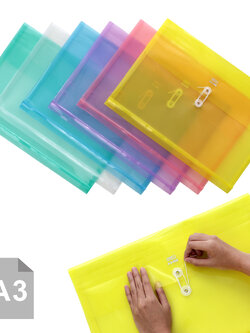 ซองพลาสติก ผูกเชือก A3 แนวนอน ขยายข้าง