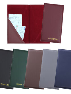 สมุดเดินบิล สมุดใส่บิล ปกหนังเทียม ด้านในบุกำมะหยี่