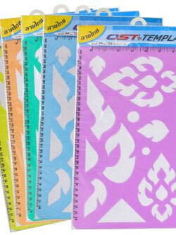 แผ่นประดิษฐ์ลายไทย เทมเพลตลายไทย ลายพุ่ม