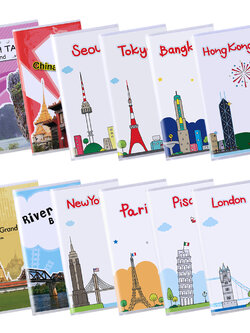 สมุดเขียน Memo ปกกระดาษหุ้มพลาสติก ขนาด 9.5x17.5 ซม.