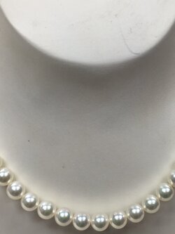 สร้อยไข่มุกอะโกย่าญี่ปุ่นแท้ 8-8.5 มิล กลม สีขาว AAA