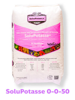 K2SO4 Potassium Sulphate SOP ปุ๋ยเกล็ด Solupotaase (0-0-50+18S) บรรจุ 25 กิโลกรัม