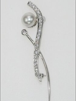 เข็มกลัดติดเสื้อ ไข่มุกแท้