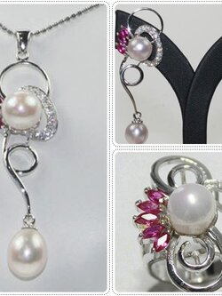 ชุดเซ็ตตัวเรือนไข่มุกแท้