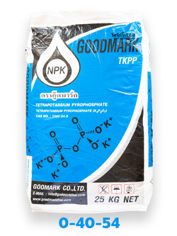 TKPP-Tetrapotassium Pyrophosphate (0-40-54) Goodmark TKPP สะสมอาหาร ยับยั้งการแตกใบอ่อน บรรจุ 25 กิโลกรัม