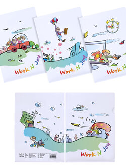 แฟ้มซอง A4 พิมพ์ลาย Work N Joy