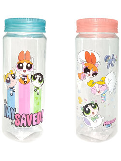 Bottle Water The Powerpuff Girls Cartoon Network กระบอกน้ำฝาเปิด ขวดน้ำมีฝาปิด แก้วน้ำลายการ์ตูนเดอะพาวเวอร์พัฟฟ์เกิลส์