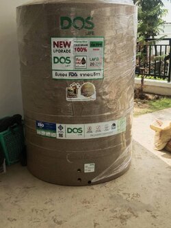 แทงค์น้ำDOS 6000 ลิตรCHABA ส่งทั่วประเทศ ถังเดียวก็ส่ง มีมอก. รับประกัน 20 ปี วัสดุFOOD GRAGE UV.8